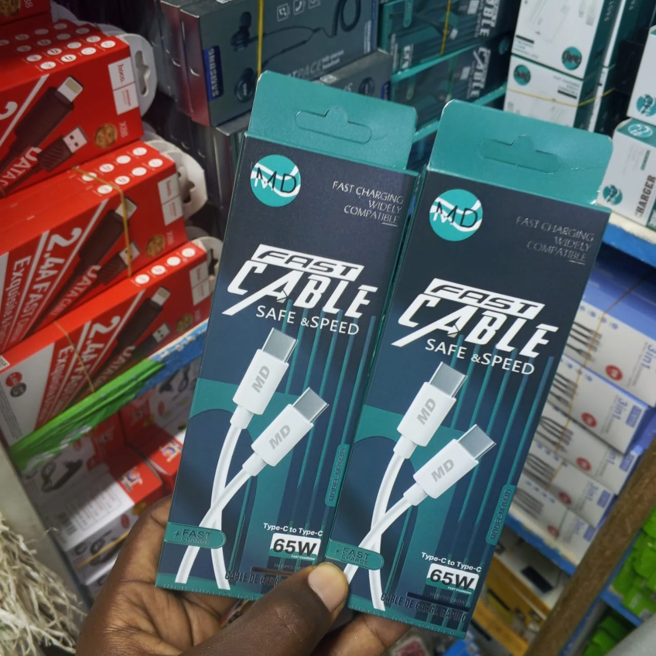 Câble de charge MD Type-C vers Type-C 65W