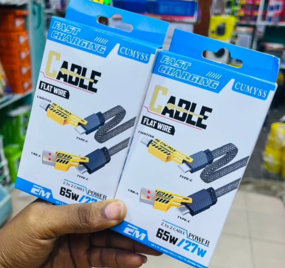 Câble de Charge Rapide 2-en-2 CUMYSS 65W (2m)